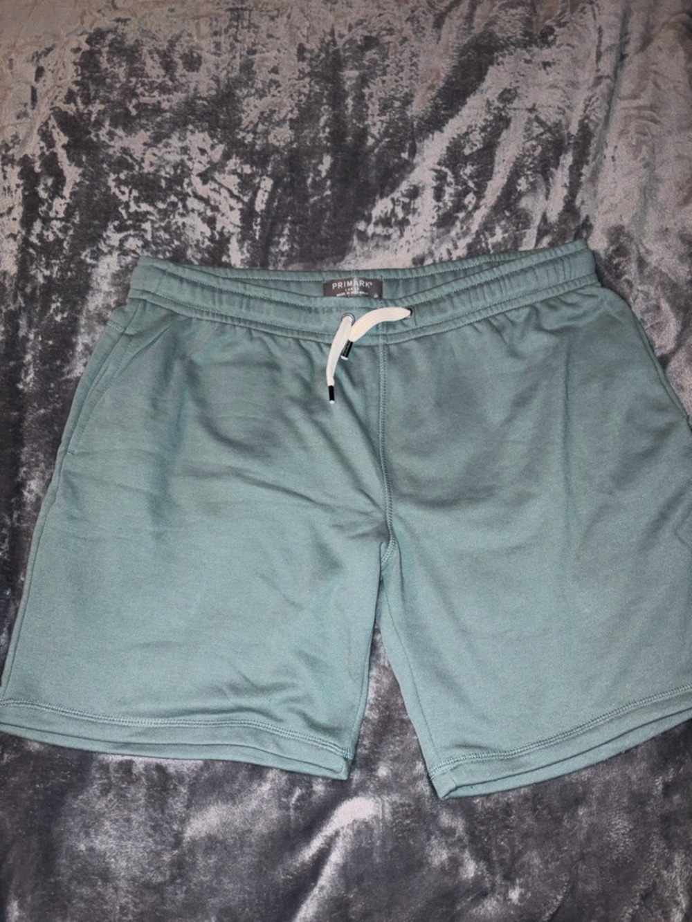 Primark Men's Sea Green Drawstring Athletic Shorts